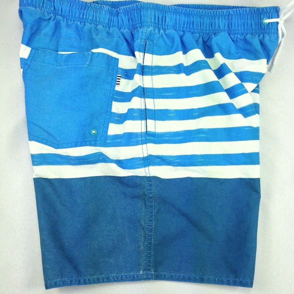 Nautical Blue Stripe Swim Trunks 2XL Mesh Linedi